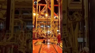 Running DrillPipes on Offshore Oil Rig #shorts