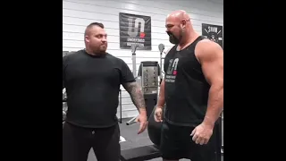 Eddie and Brian BATTLE!!! #shorts #eddiehall #bodybuilding #strongman