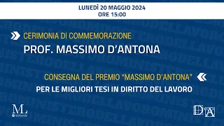 Cerimonia di commemorazione e consegna del “Premio Massimo D’Antona”