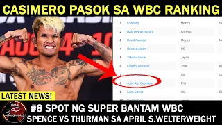 Breaking News: Casimero Pasok Sa WBC Super Bantam Ranking #8 Spot, Spence Vs Thurman Sa April Pero