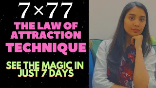7×77  Most powerful technique Manifest anything within 3 days😱 #thelawofattraction #lawofattraction