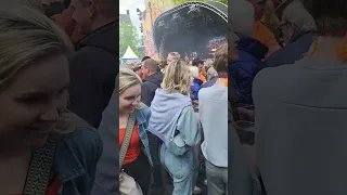 King's Day (Koningsdag) on ​​the streets of Enschede, Netherlands