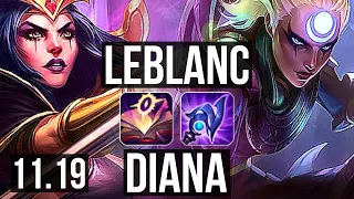 LEBLANC vs DIANA (MID) | 7/1/6, 65% winrate, Godlike | EUW Master | v11.19