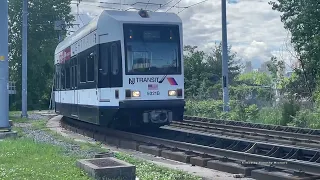 The Hudson Bergen Lightrail (HBLR) in Jersey City, NJ 2024 - Next to New York