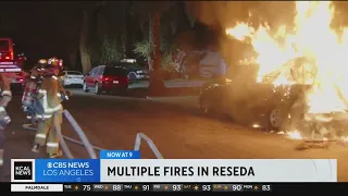 Search continues for possible arsonist setting fires in Reseda neighborhood