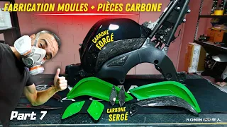 Comment Faire des Moules et Pièces en fibre de CARBONE Sergé/Forgé + PEINTURE CADRE 2K