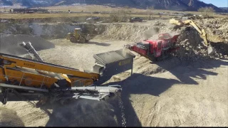 Terex Finlay J1160  feeding into a Tesab TS2430