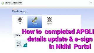 How to complete APGLI e-sign process in mobile | Nidhi portal | http://nidhi.apfss.in|portal