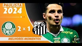 PALMEIRAS 2 X 1 SANTOS - VEIGA MARCA GOLAÇO, VERDÃO BATE O SANTOS E SE ISOLA NA LIDERANÇA!