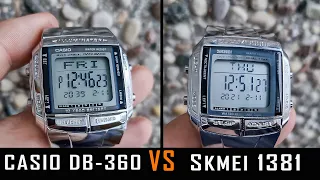 Digital retro Casio DB-360 vs Skmei 1381 watch review and comparison #casio #skmei #gedmislaguna