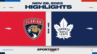 NHL Highlights | Panthers vs. Maple Leafs - November 28, 2023