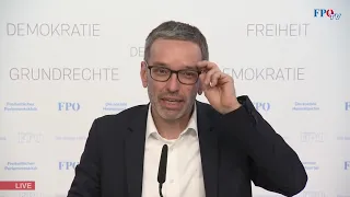 Pressekonferenz nach dem Bundesparteipräsidium der FPÖ