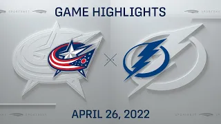 NHL Highlights | Lightning vs. Blue Jackets - Apr. 26, 2022