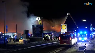 Supermarkt in Aurich völlig ausgebrannt