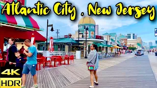 [4KHDR] Atlantic City New Jersey Boardwalk Summer 2023 Walking Tour