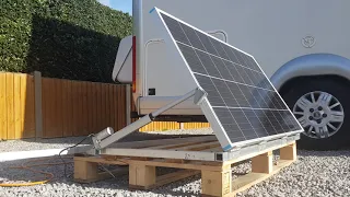 Motorised remote controlled tilting solar panel using 12v linear actuator for my motorhome