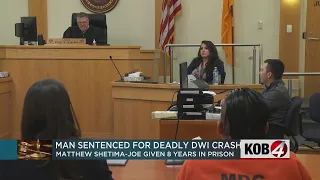 Man sentenced for deadly DWI crash in 2022