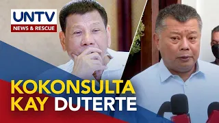 DOJ, kokonsultahin si ex-Pres. Duterte at ang Kongreso sa isyu ng muling pagsali sa ICC