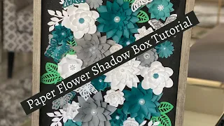 Paper Flower Shadow Box Tutorial | Paper Flower DIY using Cricut Explore Air 2