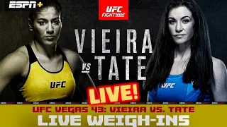 UFC Vegas 43 WEIGH-INS: Ketlen Vieira vs. Miesha Tate