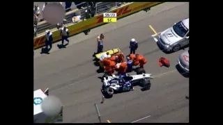 Palik László & Czolner Gyula Ralf Schumacher hatalmas balesete