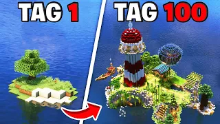 Ich überlebe 100 Tage Minecraft auf einer EINSAMEN INSEL! - Teil 1