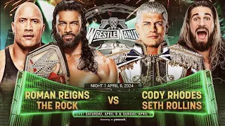 WWE2K24 WrestleMania XL- The Rock & Roman Reigns vs Cody Rhodes & Seth Rollins