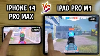 IPHONE 14 PRO MAX VS IPAD PRO M1 CHIP PUBG MOBILE TEST GAMEPLAY