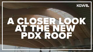 Closer look at new PDX airport roof