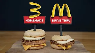 DIY vs DRIVE THRU : McDonald's Sausage & Egg McMuffin