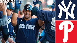 New York Yankees Spring Training Highlights: vs Philadelphia Phillies | 2/25/23