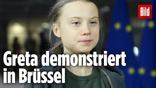 🔴 Klimastreik: Greta Thunberg und andere Aktivisten demonstrieren in Brüssel