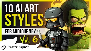 10 INSANELY FUN Midjourney ART STYLES: Vol 6 (Midjourney Prompt tips!)