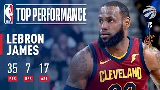 LeBron Leads The Comeback With 35 pts & 17 ast vs The Raptors