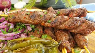 أشهر وصفة للكباب التركي (كباب أضنة) | The Most Popular Turkish kebab Recipe (Adana)