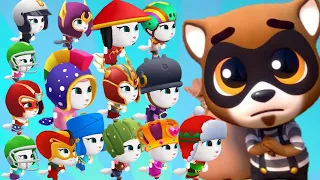 Talking Tom Gold Run ALL ANGELA OUTFITS ALL BOSS ALL WORLDS Daily Mission and Multiplayer Races