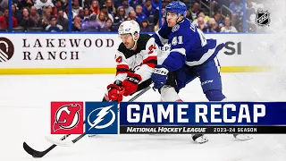 Devils @ Lightning 1/27 | NHL Highlights 2024