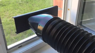 Вывод мобильного кондиционера в пластиковое окно