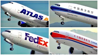 7 CARGO FLIGHTS DEPART LAX ON DECEMBER 6TH, 2019 - PLANE SPOTTING