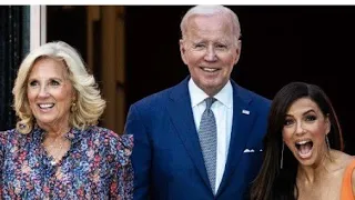 Biden raises eyebrows with Eva Longoriaembrace at ...🤓🤓🤓