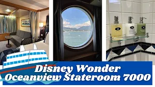 Disney Wonder Disney Cruise Oceanview Stateroom Tour 7000 🚢✨