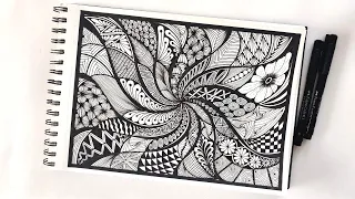 Zentangle art || Doodle patterns || Zen-doodle || mandala art