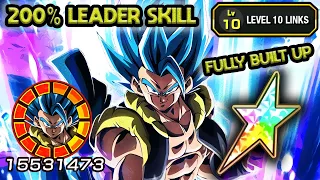 200% LEADER SKILL 100% FULLY BUILT UP LR GOGETA BLUE LEVEL 10 LINKS! Dragon Ball Z Dokkan Battle