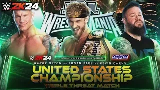 WWE2k24 Kevin Owens vs Randy Orton vs Logan Paul (wm40)