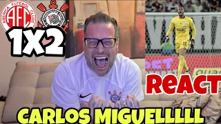 REACT AMÉRICA RN 1X2 CORINTHIANS | CARLOS MIGUELLLLLLL UM MONSTRO !!!