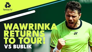 Best Shots & Rallies From Stan Wawrinka's Return To Tour vs Alex Bublik! Monte-Carlo 2022