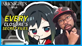 Reacting To Every Arknights Closure's Secret Files Video!