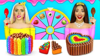 Rainbow VS Chocolate Cake Decorating Challenge | Eating Jelly Foods & Desserts by RATATA BOOM