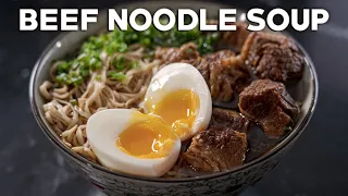 Beef Mami Soup Homemade (Easy Egg Noodle Recipe) - Filipino Noodle Soup