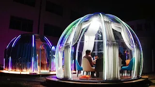 Fire Balloon Series Transparent PC Dome for Restaurants - By Lucidomes